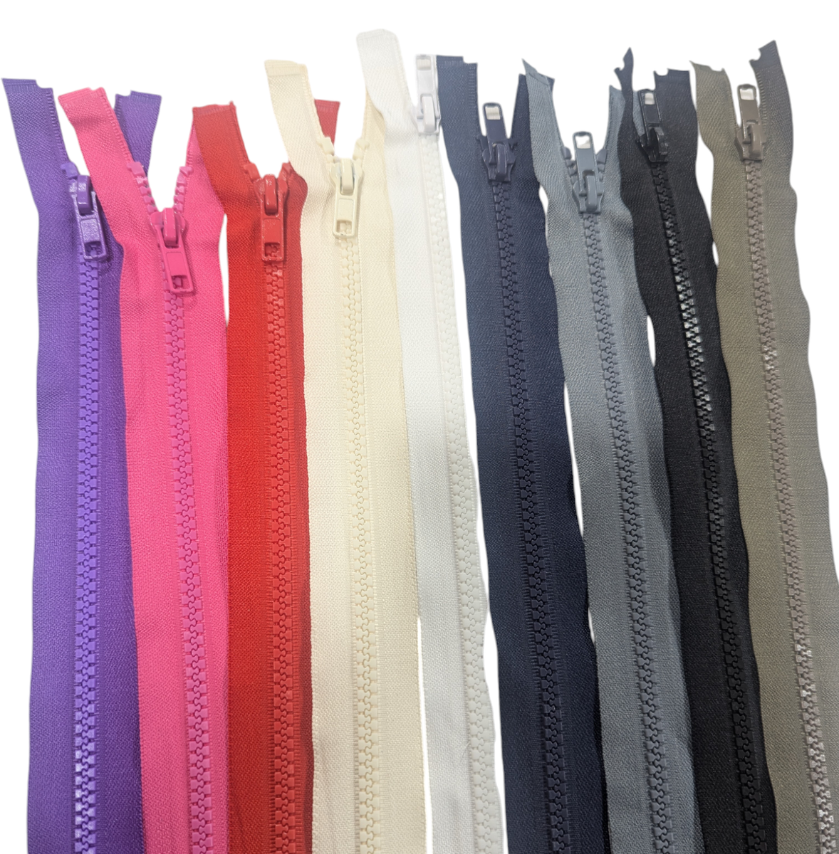 Minerva Crafts Plastic Chunky Closed End Zipper 14cm Saxe Blue - Heavy Duty Sewing Zips