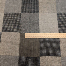 Load image into Gallery viewer, Japanese 100% Cotton Jacquard, Block Party, for sale at Minerva's Bower, ruler included for scale