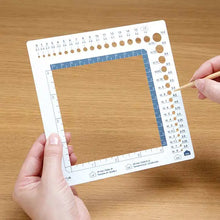 Load image into Gallery viewer, Clover swatch ruler and needle gauge for sale at Minerva's Bower