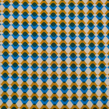 Load image into Gallery viewer, Patterned Ruby Star Society fabric with blue, green, and yellow geometric design. Available at Minerva's Bower