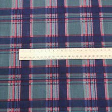 Load image into Gallery viewer, 100% Cotton, Navy Check - 1/4 metre