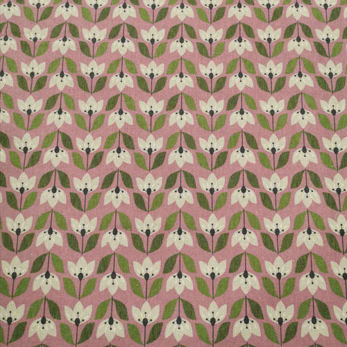 Cosmo Linen Cotton Canvas, Nordic Forest, Tulips - $29 per metre ($7.25 - 1/4 metre)