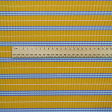 Load image into Gallery viewer, Ribbed Cotton Jersey, Mustard and Lavender Stripe - $31 per metre ($7.75 - 1/4 metre)