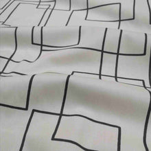 Load image into Gallery viewer, Japanese Cotton Oxford, Linear Quadrilaterals, White - 1/4 metre