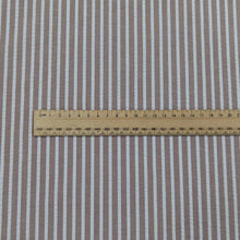 Load image into Gallery viewer, Flat lay of Joy cotton seersucker in fawn colourway. Available at Minerva's Bower. Ruler included for scale