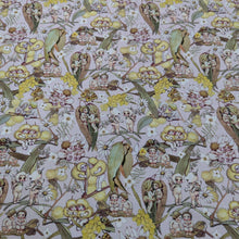 Load image into Gallery viewer, Flat lay of 100% Cotton, May Gibbs - Gossiping Gumnuts in Pink, for sale at Minerva's Bower