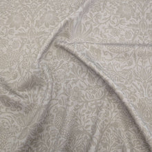 Load image into Gallery viewer, Drape of Japanese cotton with Strawberry Thief design in taupe, for sale at Minerva's Bower, ruler included for scale