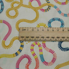 Load image into Gallery viewer, Close up of 100% Cotton, Pivot on Cream by Ruby Star Society, ruler included for sclae, for sale at Minerva's Bower