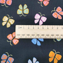 Load image into Gallery viewer, Flat lay of Ruby Star Society Ooh Lucky Lucky in Black. Available at Minerva's Bower. Ruler included to indicate scale