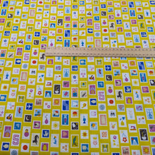 Load image into Gallery viewer, Flat lay of Ruby Star 100% Cotton, Salutations, for sale at Minerva's Bower, ruler included for scale