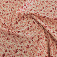 Load image into Gallery viewer, Drape of Japanese cotton fabric with a floral pattern with small flowers in pinks and cream, for sale at Minerva's Bower