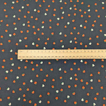 Load image into Gallery viewer, Flat lay of pure cotton, mini strawberries, by ruby star society.. Made in Japan. Available at Minerva's Bower. Ruler included for scale
