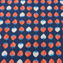 Load image into Gallery viewer, Flat lay of pure cotton, strawberries, by ruby star society. Made in Japan. Available at Minerva's Bower