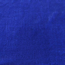 Load image into Gallery viewer, Flat lay of pure silk velvet in royal lcolourway. Available at MInerva's Bower
