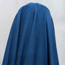 Load image into Gallery viewer, Flat lay of Olympia heavyweight loopback in marine colourway. Available at Minerva's Bower. Fabric draped to show how it handles