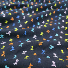 Load image into Gallery viewer, Flat lay of Ruby Star Society Flicker fabric in navy. Available at Minerva's Bower. Fabric draped to show how it handles