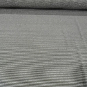 Cotton Jersey, Olive Fine White Stripe - 1/4 metre