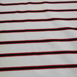 92% Cotton 8% Linen, Nautical Stripe - 1/4 metre