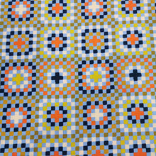 Load image into Gallery viewer, 100% Cotton, Granny Square in Blue, Warp and Weft Honey by Ruby Star Society - 1/4 metre