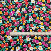 Load image into Gallery viewer, 100% Cotton Floral Jacquard , Black- 1/4 metre