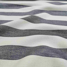 Load image into Gallery viewer, Heavy Cotton Twill, Aruba Stripe, Thick Navy - 1/4 metre