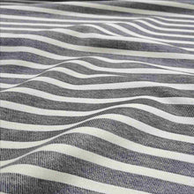 Load image into Gallery viewer, Heavy Cotton Twill, Aruba Stripe, Thin Navy - 1/4 metre