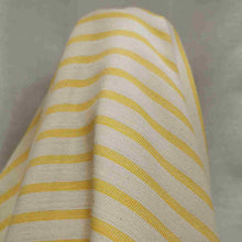 Load image into Gallery viewer, Heavy Cotton Twill, Aruba Stripe, Thin Yellow - 1/4 metre