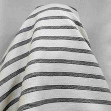 Load image into Gallery viewer, Heavy Cotton Twill, Aruba Stripe, Thin Navy - 1/4 metre