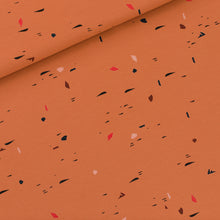 Load image into Gallery viewer, See You At Six Cotton French Terry, Scribbles, Autumn Leaf Brown