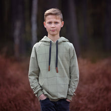 Load image into Gallery viewer, See You At Six Cotton French Terry, Thin Grid XL, Tea Green