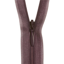 Load image into Gallery viewer, 18cm Invisible zip in eggplant for sale at Minerva&#39;s Bower
