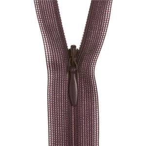 18cm Invisible zip in eggplant for sale at Minerva's Bower