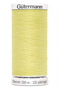 Gutermann Denim Thread available in 35 colours, for sale at Minerva's Bower, 1380 Yelow
