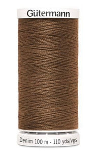 Gutermann Denim Thread available in 35 colours, for sale at Minerva's Bower, 2165 Rich Brown