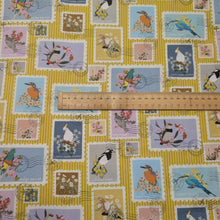 Load image into Gallery viewer, Cotton, Aussie Backyard Bird Stamps Mustard