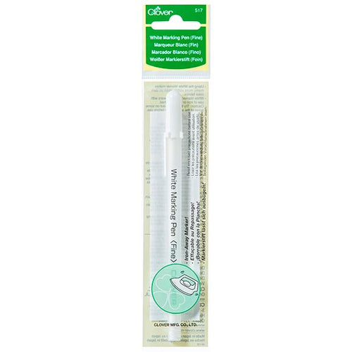 Clover Iron Away White Marking Pen, Fine