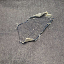 Load image into Gallery viewer, Washed swatch of Japanese Super Stretch Denim, with 70% horizontal stretch, for sale at MInerva's Bower