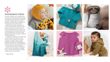 Load image into Gallery viewer, Knitted baby garments and toys with text introduction from 60 Quick Knit Gifts for Babies, available at Minerva&#39;s Bower
