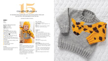 Load image into Gallery viewer, Giraffic Pullover Pattern from 60 Quick Knit Gifts for Babies, available now at Minerva&#39;s Bower