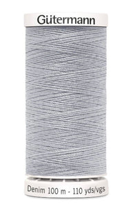 Gutermann Denim Thread available in 35 colours, for sale at Minerva's Bower, 9830 ilver
