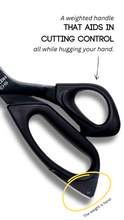 Load image into Gallery viewer, LDH Scissors, 9” Ergonomic Fabric Shears, premium scissors for sale at minerva's bower