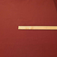 Load image into Gallery viewer, Flat lay of Air Washed Cotton Poplin, Dark Rust, ruler included for scale - for sale at MInerva's Bower