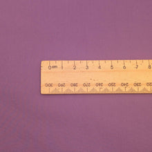 Load image into Gallery viewer, Close up of Air Washed Cotton Poplin, Purple, for sale at Minerva&#39;s Bower, ruler included for scale