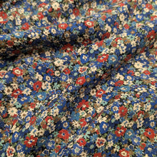 Load image into Gallery viewer, Flat drape of Amelie 100% Cotton Pinwale Cord by Kokka, Blue - for sale at Minerva's Bower