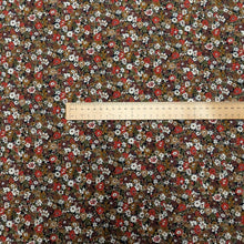 Load image into Gallery viewer, Flat lay of Amelie 100% Cotton Pinwale Cord by Kokka, Brown, ruler included for scale - for sale at Minerva's Bower