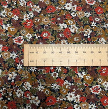 Load image into Gallery viewer, Close up flat lay of Amelie 100% Cotton Pinwale Cord by Kokka, Brown, ruler included for scale - for sale at Minerva's Bower