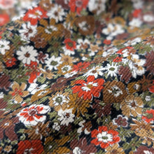 Load image into Gallery viewer, Close up drape of Amelie 100% Cotton Pinwale Cord by Kokka, Brown - for sale at Minerva's Bower
