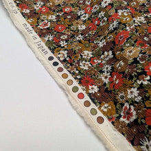 Load image into Gallery viewer, Selvedge detail of Amelie 100% Cotton Pinwale Cord by Kokka, Brown - for sale at Minerva's Bower