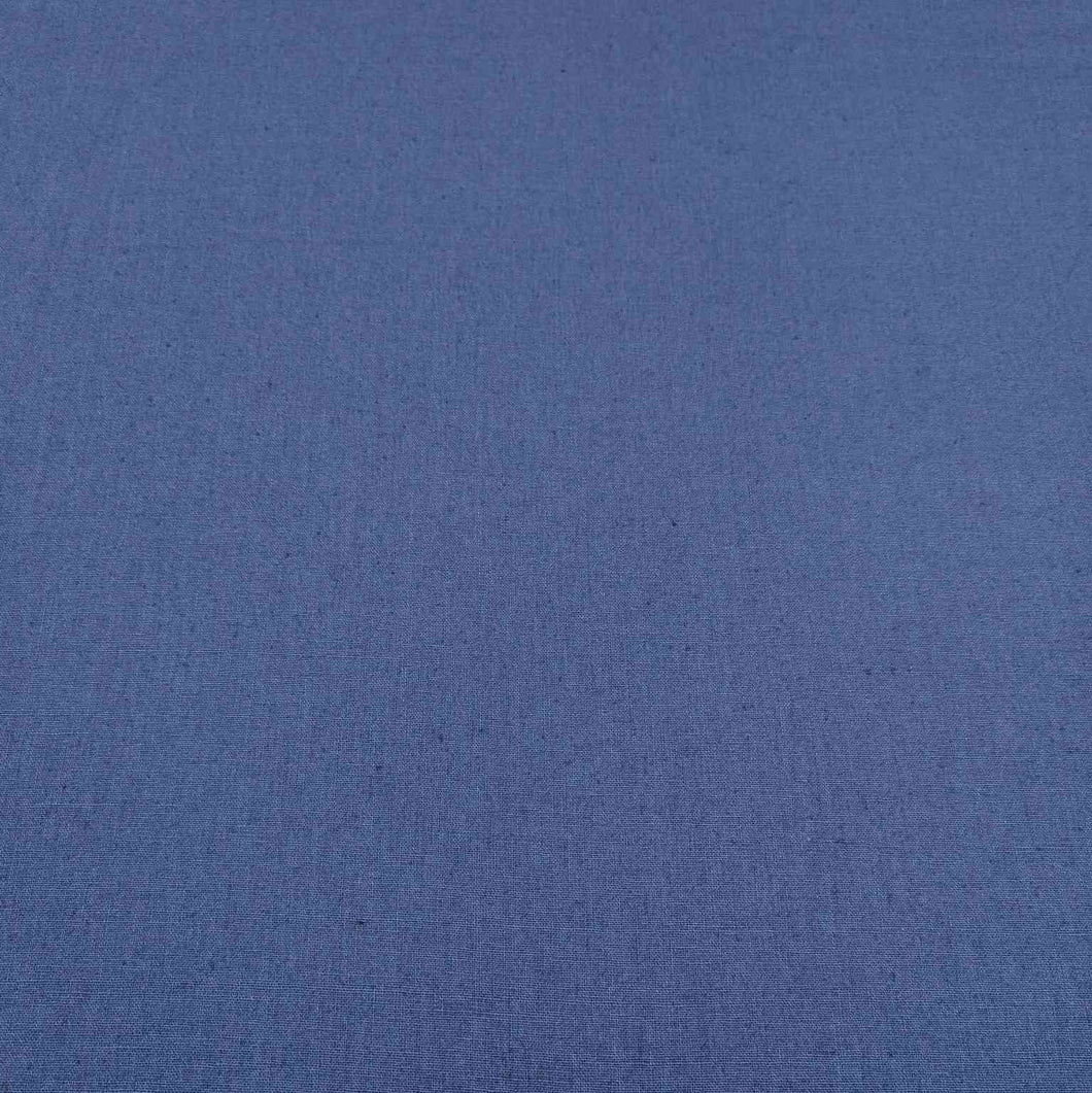 Flat lay of Anderson linen cotton in bluebell colourway. Available at Minerva's Bower