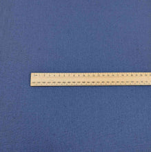 Load image into Gallery viewer, Flat lay of Anderson linen cotton in bluebell colourway. Available at Minerva&#39;s Bower. Ruler included for scale